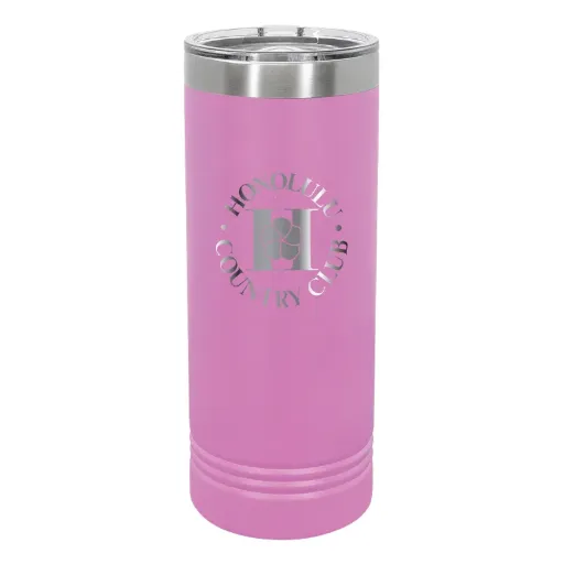 22 OZ. LIGHT PURPLE POLAR CAMEL STAINLESS SKINNY TUMBLER WITH SLIDER LID
